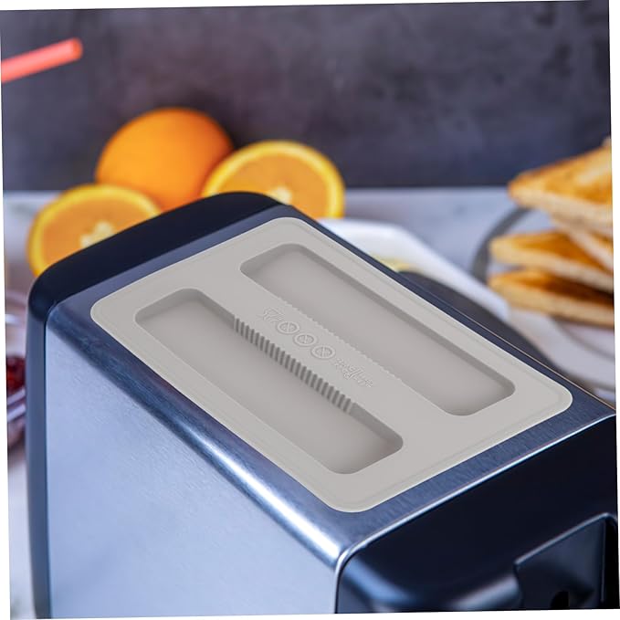 Cabilock Bread Machine Accessories 2-Piece Silicone Toaster Cover Lid for 2-Slice Toaster Dust Protection and Extend Appliance Life 6.25X3.93X0.70 Inch