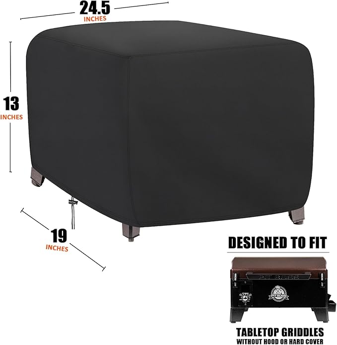 Tabletop Grill Cover for Pit Boss 10697, Waterproof Wood Pellet Smoker Cover for Pitboss 10697 Table Top Wood Grill, Outdoor Grill Accessories for Pit Boss Portable 150 Pellet Grill 24 inch
