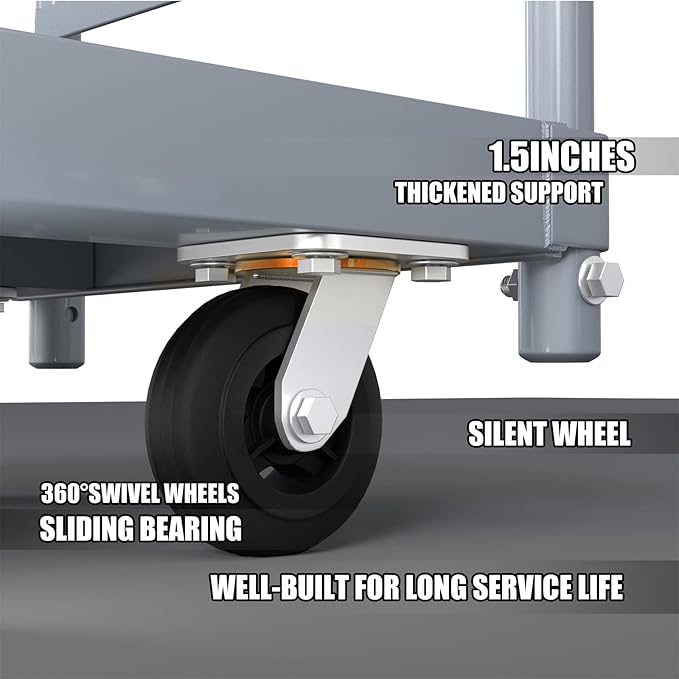 Heavy Duty Flatbed Cart, 2200LB Foldable Platform Truck Industrial Grade Weight Capacity, 48''L*24''W Platform Cart, Steel Hand Push Dolly Cart for Garden, Warehouse＆Yard