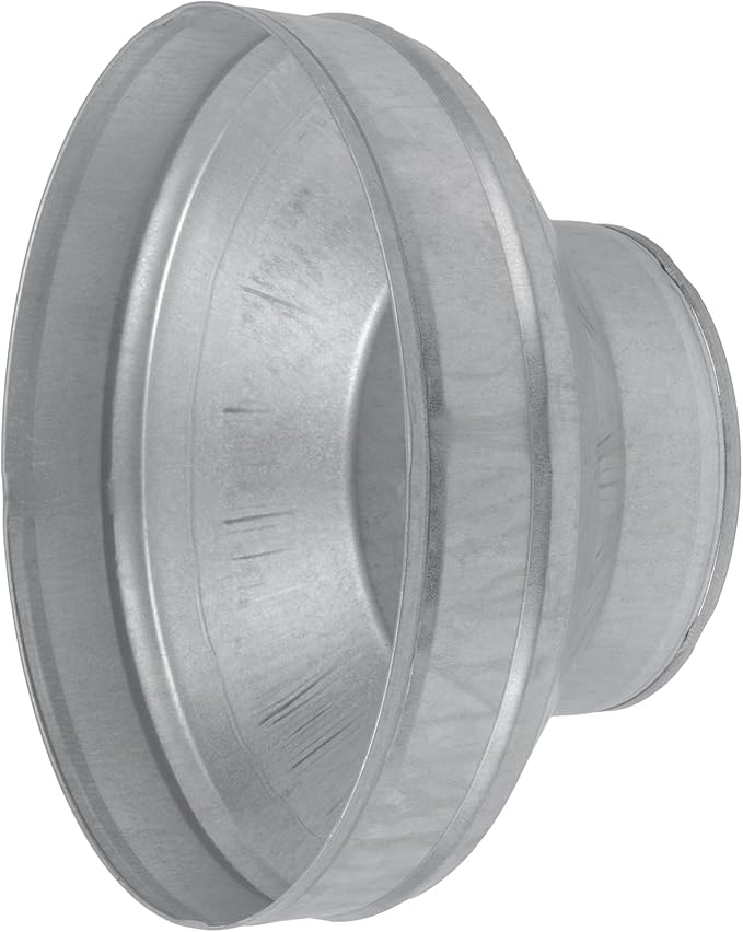 10" to 6" Inch Duct Pipe Adapter - Galvanized Steel HVAC Ducting Reducer for Ventilation - PVC Pipe, Hose Coupler - Heavy Duty Exhaust, Air Conditioner Fittings - Vent Flange Connector