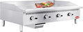 48" Commercial Countertop Griddle, 4 Burners Gas Griddle, 120000 BTU Output, Stainless Steel Flat Top Grill Hot Plate with Natural Gas and Propane Conversion Kit for Restaurant, Food Truck