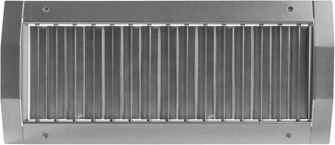 13" x 5" Grille for Round Spiral Duct - Galvanized Steel Register Vent Cover for HVAC Ducting System - 1 Way Adjustable Louver Blades - Air Duct Ventilation Grill Conditioner/Air Exhaust