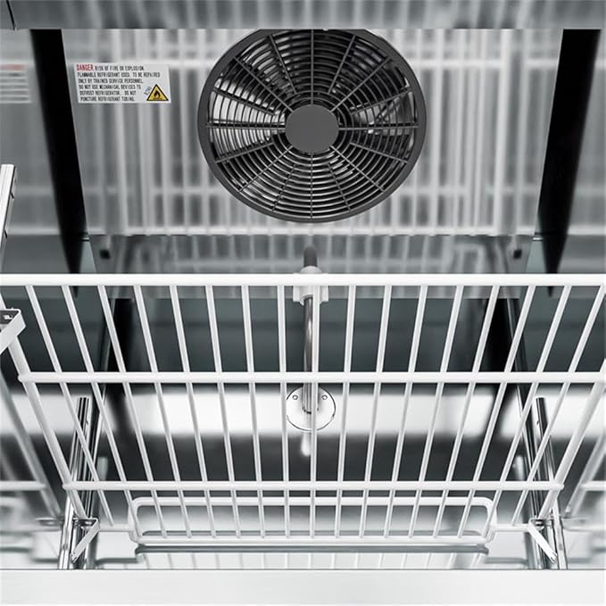 Pemberly Row 29" Commercial Stainless Steel Half Door Reach-in Freezer in Silver