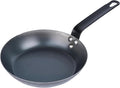Restaurantware-Met Lux 9 Inch Fry Pan, 1 Lightweight Frying Pan - Induction-Ready, Triple-Riveted, Black Carbon Steel Cooking Skillet, Durable, For Searing, Sauteing, And Browning Food