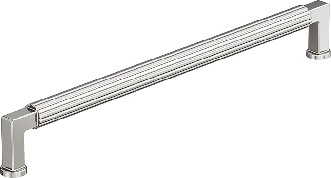 Amerock Ballard 10-1/16 inch (256mm) Center-to-Center Polished Nickel Cabinet Pull, BP37648PN