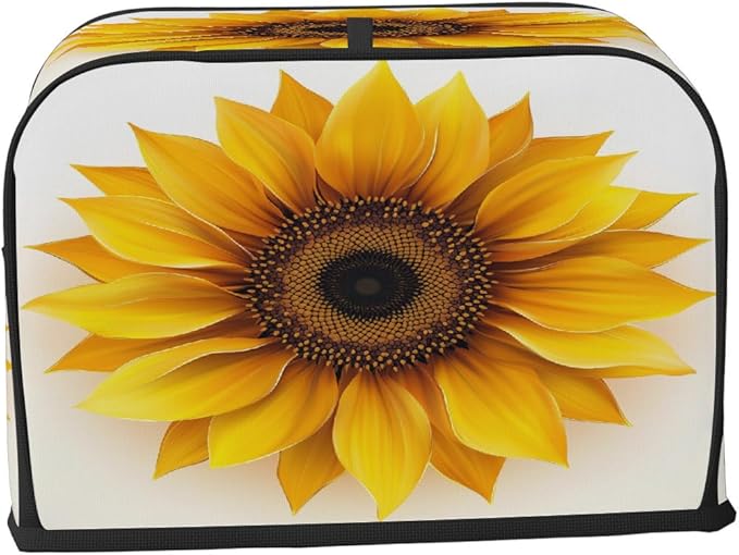 Toaster Cover 2 Slice, A Sunflower Anti Dust Protector for Bread Maker, Waterproof Kitchen Appliances Accessories
