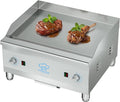 Commercial Electric Griddle, 16"x24" Cooking Surface with 10mm Thick Plate, ETL Certified 300℃ Precise Temperature Control, 3" Splash Guard, Suitable for Medium & large Restaurants