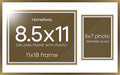Homeforia 11x18 Bronze Diploma Frame with Photo, High End Metal 11 x 18 Certificate Frame with Mat for 8.5x11 Diploma and 5x7 Picture, 18x11 Award Graduation Frames, Tempered Glass, Wall Kit, Set of 1
