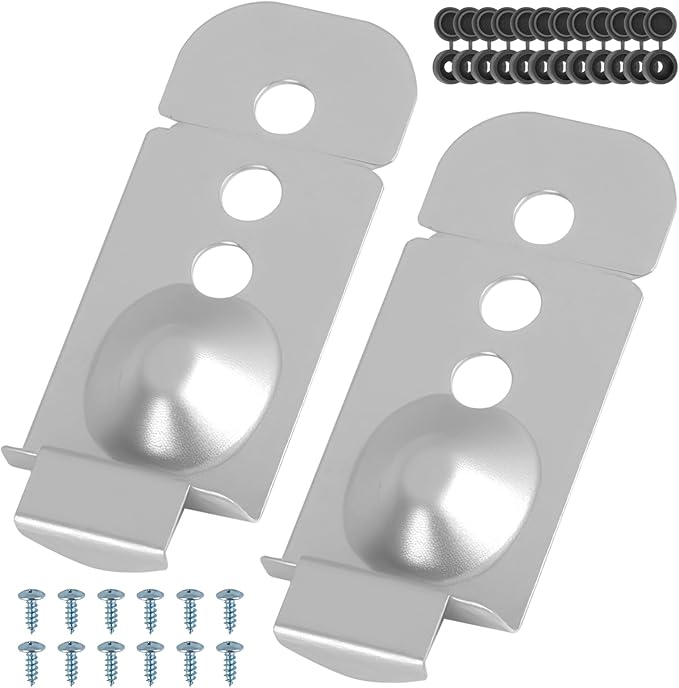 2 Pcs DD98-01051C Dishwasher Mounting Bracket Kit Compatible with Samsung DW80R9950US/AA Models, for Granite Countertops, Essential Installation Hardware and Dishwasher Parts