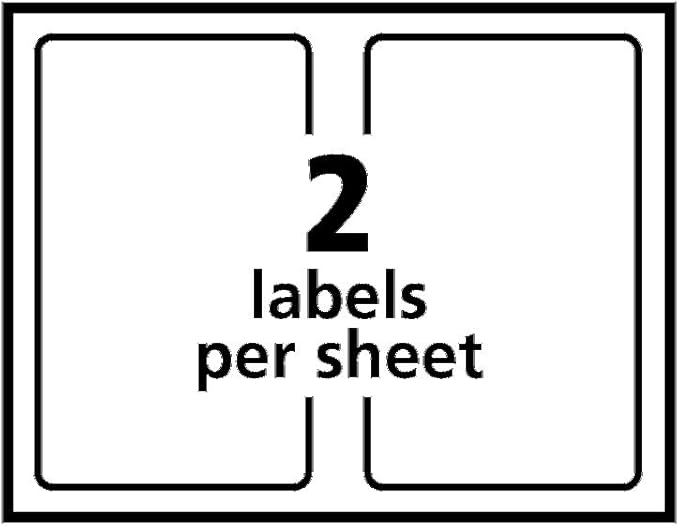 Avery Half-Sheet Printable Shipping Labels, 5.5" x 8.5" Customizable Stickers, White, 200 Blank Mailing Labels, Great for Mailing, Shipping, Organizing, and More (5126)