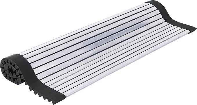 304 Stainless Steel Rollable Cutting Board – Space-Saving Over-the-Sink Workstation for RVs and Small Kitchens – Rust-Proof Heat Resistant Dishwasher Safe Non-Slip Multi-Use Prep Mat (20.6" L x 13" W)
