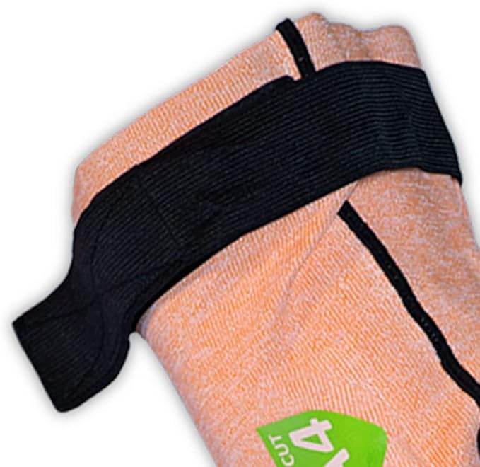 MAGID M-GARD DX Technology ANSI A4 Cut-Resistant Arm Sleeve with Thumb Slot, 12 Pair, 22” Length, Orange