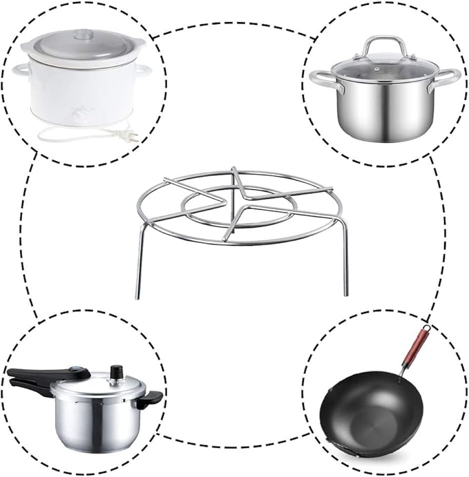 Set of 3, Stainless Steel Trivet Rack Stand, SourceTon 3 Sizes Heavy Duty Pressure Cooker Steam Rack, Steaming Rack, Pot Pan Cooking Stand- 1.2 Inch, 2 Inch, 2.6 Inch