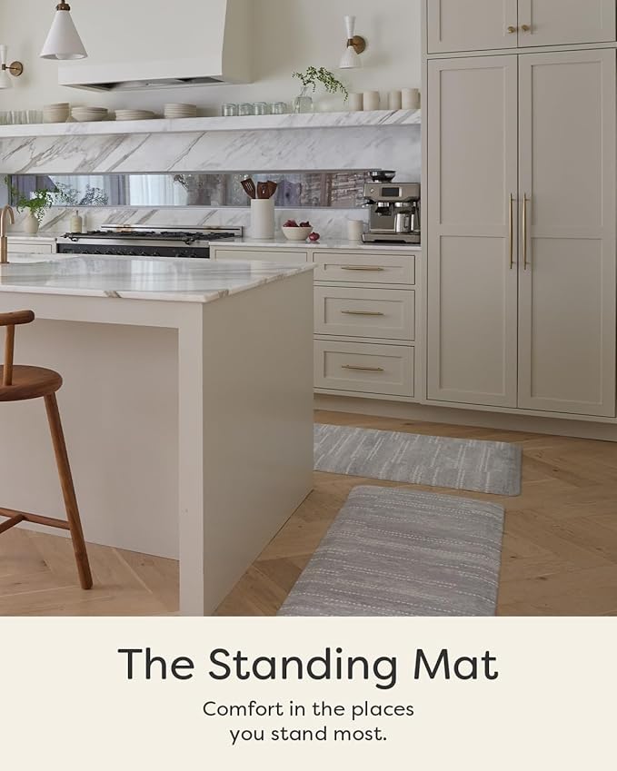 House of Noa Nama Standing Mat – Anti-Fatigue Cushioned Kitchen Mats for Floor | Ergonomic Bounce-Back Foam Kitchen Mats | Anti-Fatigue Mats for Kitchen & Standing | Aspen Dove | 22"x36"