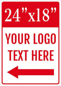 Large Custom Outdoor Metal Sign for Business Shop Wall Display, 24x18 Inch, Rust-Free Aluminum Weather Resistant, Waterproof, Durable Ink, Easy to Mount