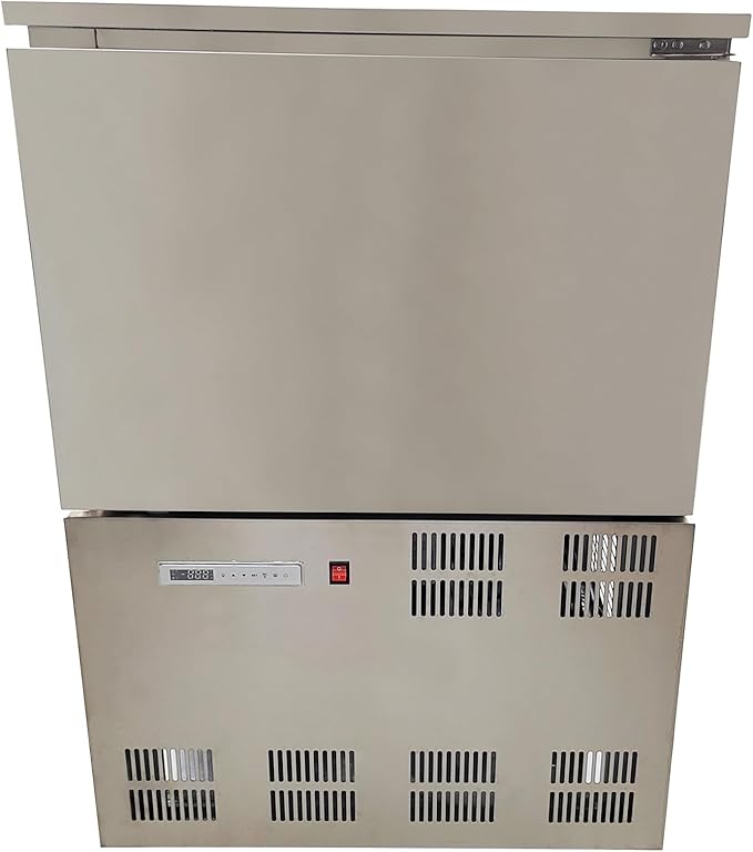 Commercial 5-Pan Blast Chiller Freezer Stainless Steel Commercial Chest Freezer -25℃~-45℃ 220V 1100W for Restaurant Kitchens Food Processing Plants & Fresh Produce Distribution Centers