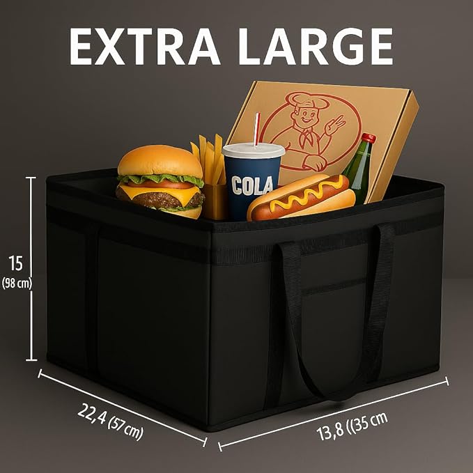 musbus Additional Bottom Plate XXXL Insulated Food Delivery Bag Cooler Bags heavy duty Catering Therma for doordash Keep Food Warm