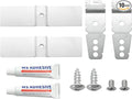 2 Pack Granite Dishwasher Mounting Bracket For All Solid Surfaces, Quartz, Corian, Granite, and Marble Countertops,Dishwasher Mounting Clips with Screws Replace L304458800 8269145
