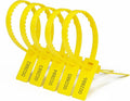 Security Seals Self Locking Tamper Evident Shipping Seals with Numbered Tags & Pull Tight Straps (Truck & Trailer) - 337 mm (13.2" Yellow 1K PCS)
