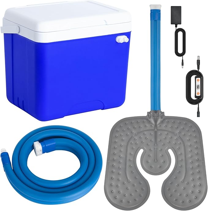 Ice Machine for Knee After Surgery for Post-Surgery Care, Cold Therapy Machine System for Knee and Joint Compression Pad,14-Quart Cooler, Universal-pad