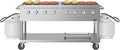 60 in. Commercial Mobile Outdoor Propane Gas Grill, ETL Listed in Stainless-Steel (KM-CGM-60)