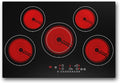 VBGK Electric cooktop 30 inch, 5 burner Electric Stove Built-in and Countertop Stove Top, LED Touch Screen,9 Heating Level, Timer & Kid Safety Lock, 240V 30 inch cooktop