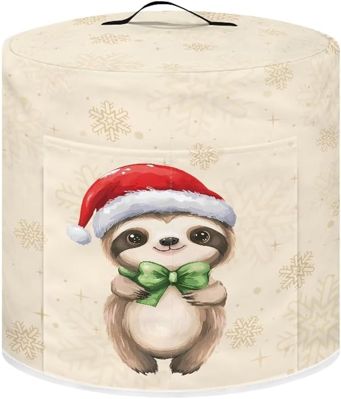 Christmas Tree Sloth Pressure Cooker Cover Instant Pot Accessories Instant Pot Kitchen Appliance Dust Cover with Pockets for Rice Cooker Air Fryer Slow Cooker Dust Covers for Kitchen Size L