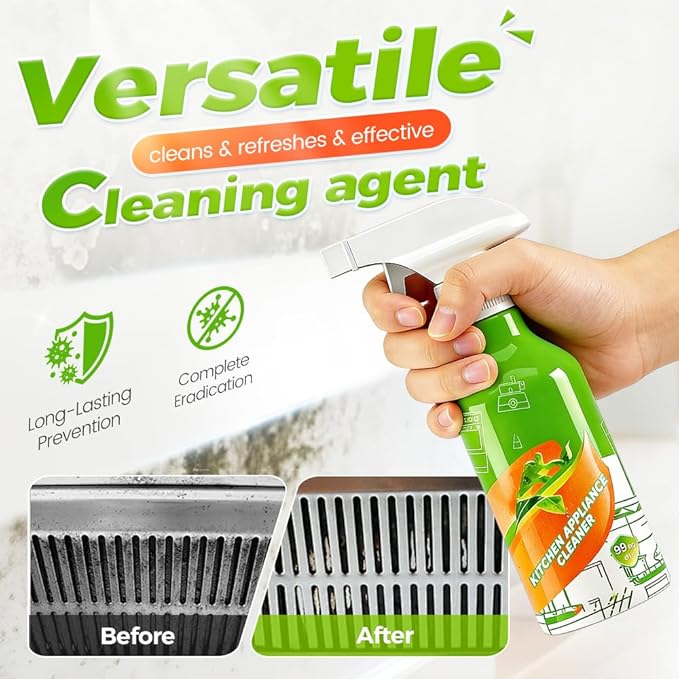 300mL Kitchen Cleaner Spray, 2026 New Cleanse Natural Enzyme Formula to Household Appliances, Clease Multi-Purpose Cleaner, Kitchen Appliance Cleaner for Hold, Stove, Oven, Range Hood (2, 300ml)