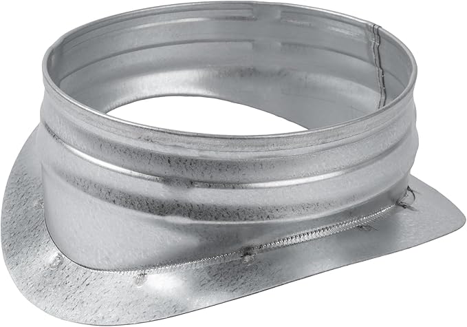 Galvanized Steel Saddle Takeoff – Round 90 Degree Splitter for 10” Duct with 6" Outlet Branch Connector - Range Hood Duct Adapter - Heavy Duty Supply/Exhaust Air Ventilation Duct Work Collar