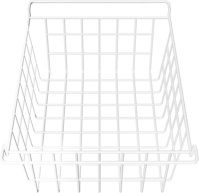 Orgneas 16.5" Chest Freezer Organizer Bins Deep Freezer Basket Storage Rack Bins Metal Wire Baskets Large Size 2Pcs
