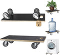 Furniture Movers with Wheels 2 Pack Rectangle Wood Platform Dolly Cart 1100 lbs Capacity Heavy Duty Furniture Mover Carrier with 4 Wheels Small Moving Dolly, Heavy Objects Hauling