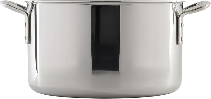 WINCO Tri-Ply Stock Pot, Silver