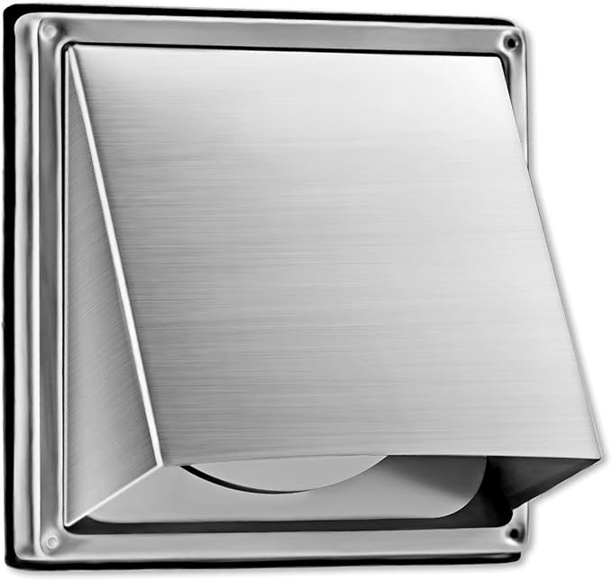 5-Inch External Extractor Wall Vent Cushioned Non Return Flap