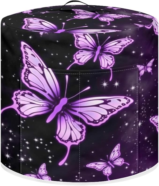 Purple Butterfly Dust Cover Compatible with 6 qt Instant Pot and Extra Accessories, for Electric Pressure Cooker Rice Cooker and Air Fryer Insulated Protector Cover Keep Appliance Clean