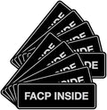 Signs ByLITA Standard FACP Inside Sign | Fire Safety Signage (Black/Silver) - Large 10 Pack
