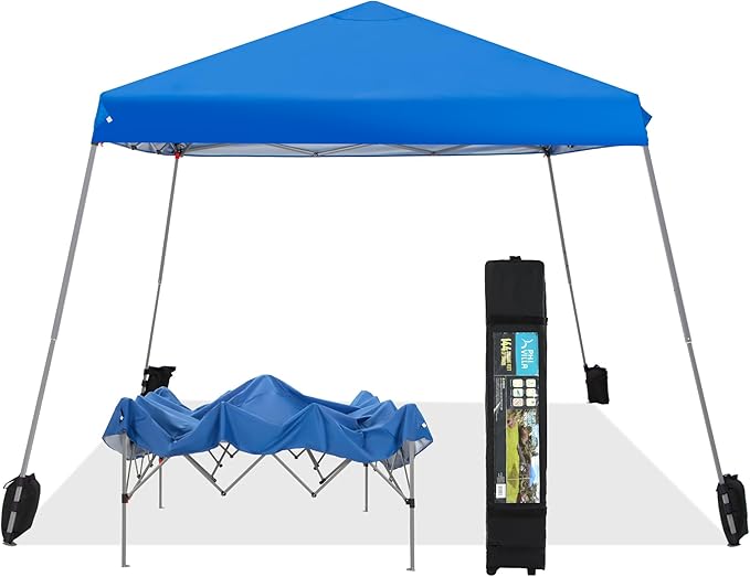 MFSTUDIO 12x12 Pop up Canopy Tent, Gazebo Shelter Sun Shade Canopies Patio Portable Popup Tents Easy Setup Waterproof with 9x9ft Top, for Beach,Parties,Picnics