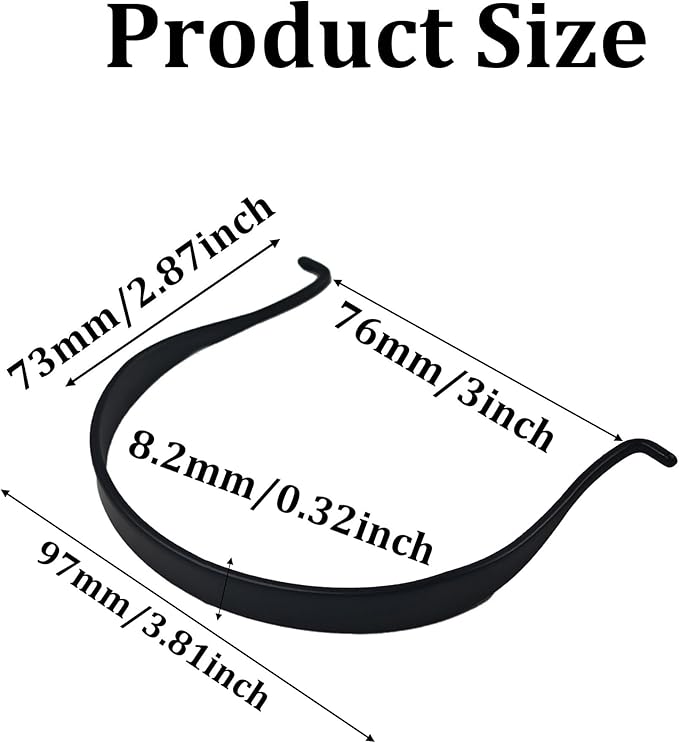 2PCS 3" U-Shape Stainless Steel Teapot Handle, Black External Buckle Replacement Handle for Ceramic Pottery Teapot Kettle Accessories