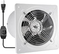 10" Kitchen Exhaust Fan with Variable Speed Controller, 1058CFM Wall Mount Ventilation Fans, Metal Attic Exhaust Fan, Small Fume Extractor Ventilation Fan for Kitchen Bathroom Shop Smoking Room Garage
