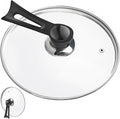 Glass Lids For Pots, Pans and Skillets, Available in Small and Large Lid 10.25, 11, 12, 12.5, 13.5 and 14 Inch,Replacement Tempered Clear Glass Lids with Steam Vent,Standable Pan Cover