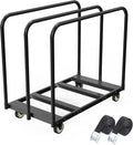 Folding Table Cart, Table Dolly with Swivel Caster Transport 6-8PCS Rectangular,Round Folding Tables 24In Width Panel Cart Have 3 Pole for Separating Area&Detachable Design Easy to Through Doorway