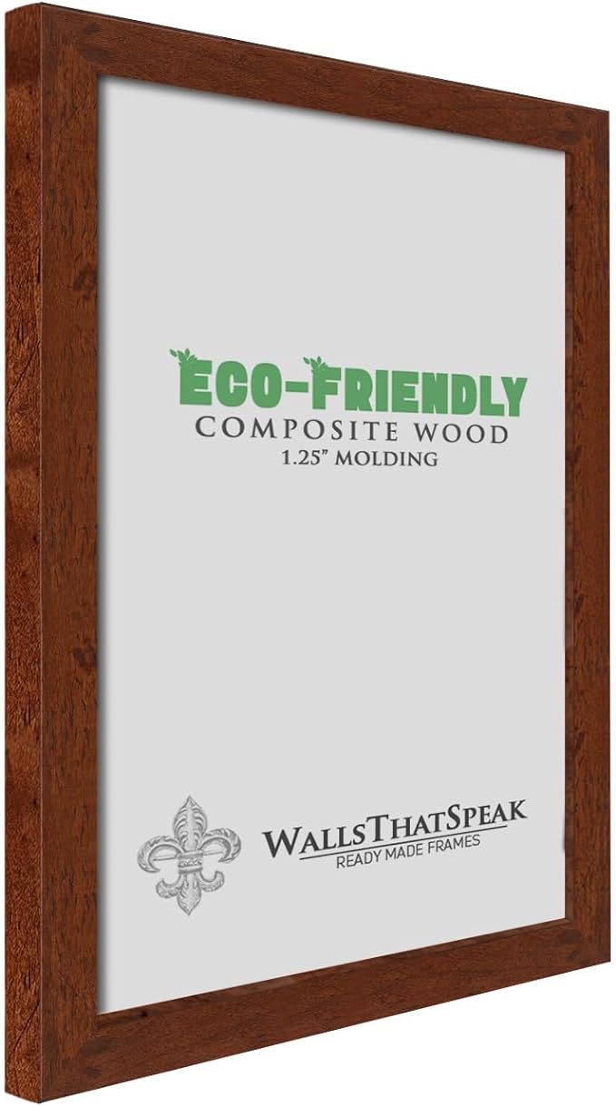 wallsthatspeak 22x26 Dark Walnut Rustic Pine Picture Frame for Puzzles Posters Photos or Artwork