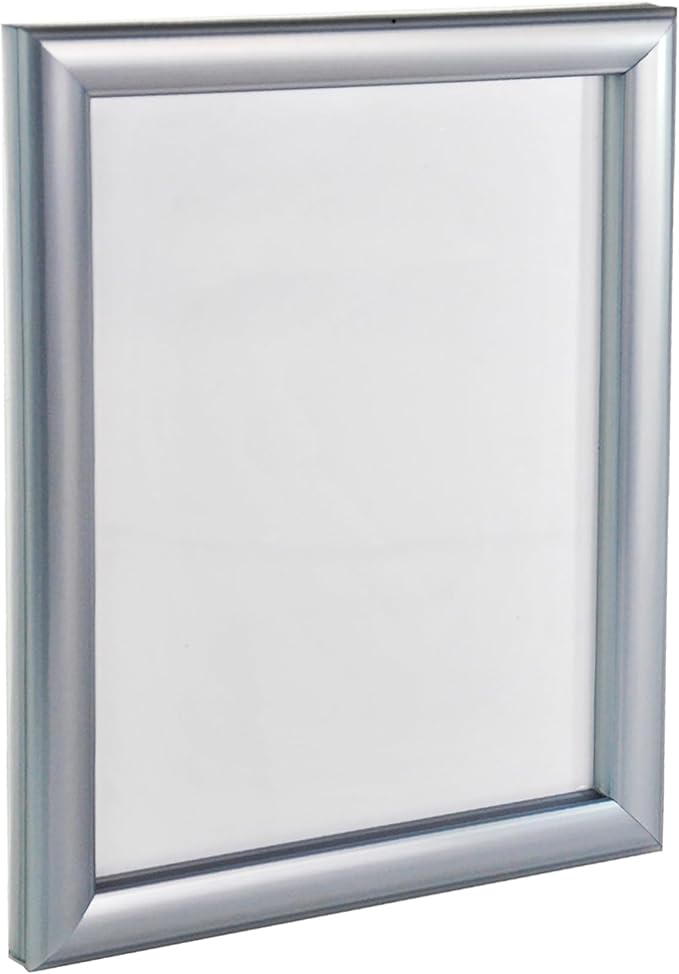 Azar Displays 300336-SLV-4PK Wall Mount Plastic Snap Poster Frame 8.5" x 11" Portrait/Landscape Sign Holder Frame, 4-Pack