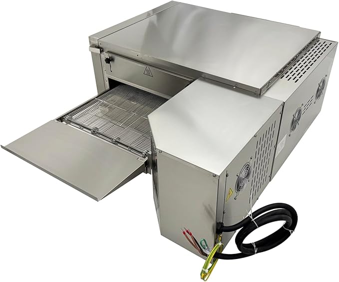 220V 9kW Countertop Conveyor Pizza Oven 18" Commercial Baking Electric Oven for Pizzerias Cafes Fast-food Restaurants