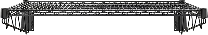 24" x 36" Black Epoxy Wire Wall Mount Shelf