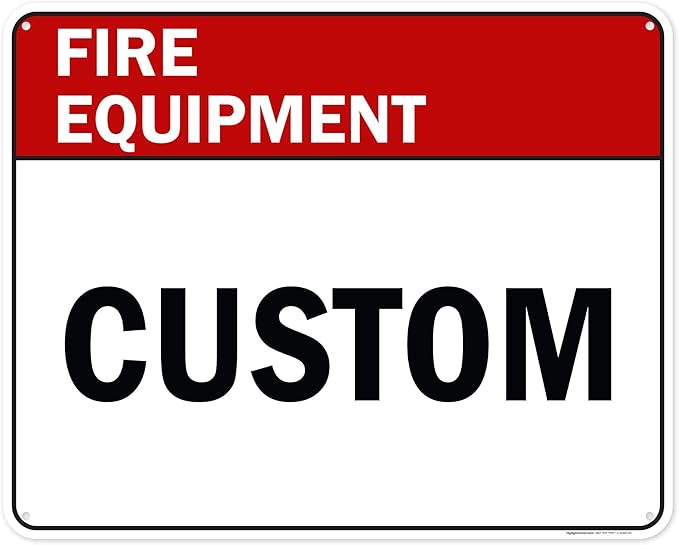 Custom Fire Equipment Sign, Ansi Sign, Osha Compliant, 24x30 Inches, 55 mil thick HDPE (high density polyethylene), Made in USA by My Sign Center