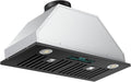 Range Hood Insert 30 Inch, KMB02-30 900 CFM Built-in Range Hood, Stainless Steel Kitchen Vent Hood with 4-Speed,Ducted/Ductless Hood Range with Bright LED Lights, Smart Control Panel, Black