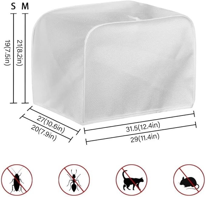 UNICEU Easter Colorful Eggs Cute Rabbit 4 Slice Quilted Toasters Cover, Dust-proof Toasters Cover Bread Maker Cover Kitchen Small Appliance Dust Cover