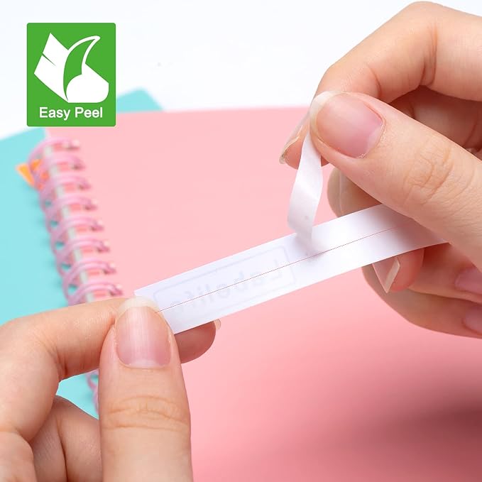 Labelife 9mm Label Tape TZe-221 Replace for Brother P Touch TZe TZ Tape 9mm 0.35 Laminated White Label Tape TZe221 Work for Brother Ptouch Label Maker PT-D210 PT-H110 PT-D220 PT-D400, 3/8 Inch, 4-Pack
