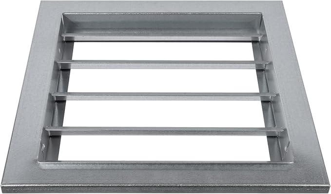 Repa Market 10" x 10" Inch Heavy Duty Galvanized Steel Exhaust Vent - Air Intake Wall Louvered Vent Grille - Outdoor/Indoor HVAC Vent Register - HVAC Crawl Space Durable Air Gable Vent