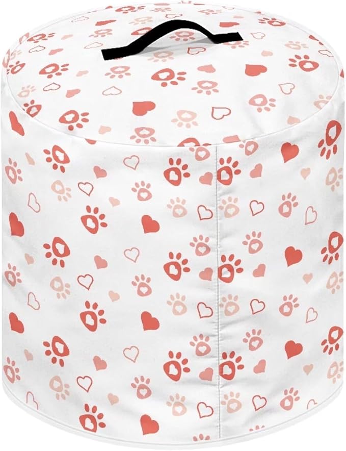 Cat Rose Heart Love Print Dust Cover for 6 Quart Instant Pot, Dust Proof Pressure Cooker Cover Valentine's Day Decoration Electric Appliance Cover Air Fryer Accessories with Pocket and Handle